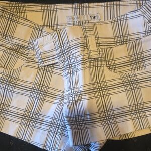 YMI Black and White Plaid Shorts